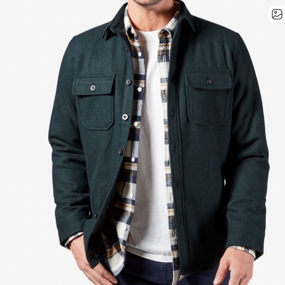 LINE OF TRADE Wool‎ Button Up Lined Jacket  Size XL Men's Green